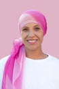 Hopeful woman wearing a headscarf Royalty Free Stock Photo