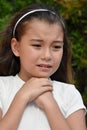 Hopeless Cute Philippina Girl Child Closeup