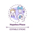 Hopeless phase concept icon