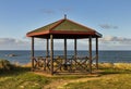 Hopeman beach shelter. Royalty Free Stock Photo