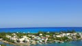 Hopetown Harbor and Atlantic Ocean Aerial View Royalty Free Stock Photo