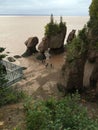 Hopewell Rocks low tide Royalty Free Stock Photo