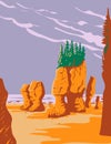 Hopewell Rocks in Fundy National Park in New Brunswick Canada WPA Poster Art