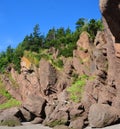 Hopewell Rocks Park in Canada, located on the shores of the Bay of Fundy Royalty Free Stock Photo