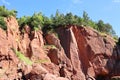 Hopewell Rocks Park in Canada, located on the shores of the Bay of Fundy Royalty Free Stock Photo