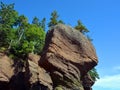 Hopewell Rocks Park in Canada, located on the shores of the Bay of Fundy Royalty Free Stock Photo