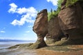 The Hopewell Rocks: stone formations in `The Rocks Privincial Park` in New Brunswick, Canada. Royalty Free Stock Photo