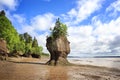 The Hopewell Rocks: stone formations in `The Rocks Privincial Park` in New Brunswick, Canada. Royalty Free Stock Photo