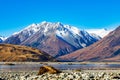 Hopkins River and A View Towards Dobson Valley in NZ Royalty Free Stock Photo