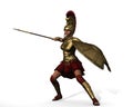 The female Hoplite, 3D Illustration