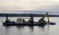 Hopper Dredger working in Tauranga Harbour