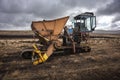 An hopper turf machine on an Irish bog.