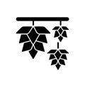 Hops black glyph icon