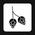 Hops icon, simple style