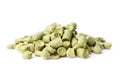 Hops pellets isolated on white Royalty Free Stock Photo