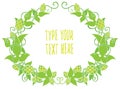 Hops vector visual graphic frame of border Royalty Free Stock Photo