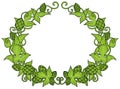 Hops vector visual graphic frame of border Royalty Free Stock Photo