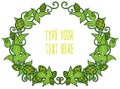 Hops vector visual graphic frame of border Royalty Free Stock Photo