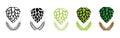 Hops vector visual graphic icons Royalty Free Stock Photo