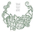 Hops vector visual graphic vignette