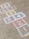 Hopscotch game background Royalty Free Stock Photo