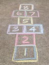 Hopscotch game background Royalty Free Stock Photo