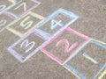 Hopscotch game background Royalty Free Stock Photo