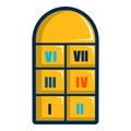 Hopscotch game icon, cartoon style Royalty Free Stock Photo