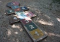 Hopscotch game in the park Royalty Free Stock Photo