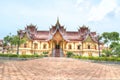 Hor Dhammasabha in Wat Phra That Luang Vientiane. Buddhist temple