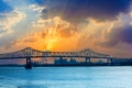 Horace Williams bridge spanning the river Mississippi at Baton Rouge, Louisiana Royalty Free Stock Photo