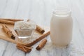 Horchata is a drink, made with rice and cinnamon from Mexico, mexican drink