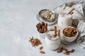 Horchata drink - traditional mexican rice based drink with cinnamon and almonds