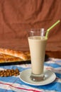 A horchata, fartons and dried tigernuts typical of Valencia Spain Royalty Free Stock Photo