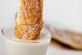 Horchata and fartons, typical snack in Valencia, Spain Royalty Free Stock Photo