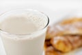 Horchata and fartons, typical snack in Valencia, Spain Royalty Free Stock Photo