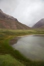 Horcones lake at the Aconcagua valley Royalty Free Stock Photo