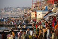 Hordes of tourist and devotees at the Ganges