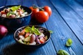 Horiatiki salata - traditional Greek salad Royalty Free Stock Photo