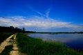 Horicon Marsh Drive and Walkway around the Water Royalty Free Stock Photo