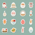 Horiday easter icons Royalty Free Stock Photo