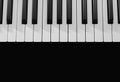 Contrast photo, digital piano keybord close up Royalty Free Stock Photo