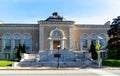 Horitzontal view of the Bangor Public Library. Built in 1911 in Early Modernist Architecture by