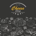 Horizantal background with cheese products