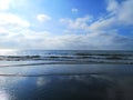 Beach in Deauville, Normandie, France Royalty Free Stock Photo