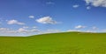 Horizon, clouds and blue sky at countryside with space, sustainability and nature in summer. Environment, beauty and