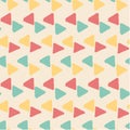 Horizon colourful summer vintage grunge geometric triangle pattern seamless background