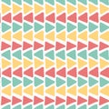 Horizon colourful summer vintage grunge geometric triangle pattern seamless background