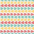 Horizon colourful summer vintage grunge geometric triangle pattern seamless background