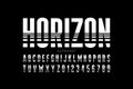 Horizon line style condensed font